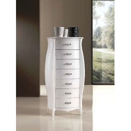 BELLISSIMA CASSETTIERA BOMBATA BIANCO