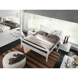 Doppelbett MODERN GLOSS WEISS HOLZ
