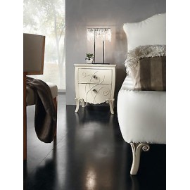 NACHTTISCH GLOSS BEIGE MATT HOLZ VENETO 2 FACH