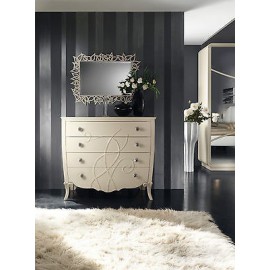Nachtstuhl ‚GLOSS BEIGE MATT HOLZ VENETO 4 FACH CHEST