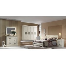 DOBLE CABINA madera pintada -COMO-CAMA-ESPEJO-COMODINI