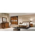 Schlafzimmer Schrank -COMO-BETT-MIRROR-COMODINI HOLZ