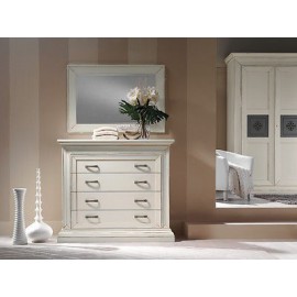 Nachtstuhl ‚CASSETTIERA GLOSS WEISS HOLZ VENETO 4 FACH CHEST