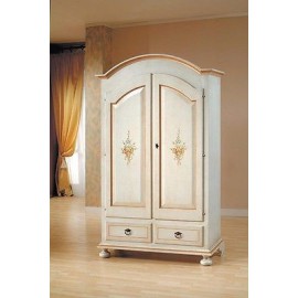 ARMADIO DECORATO 2 ANTE LEGNO MASSELLO