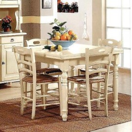 HOLZTISCH 160 x 85 ANTIQUE WEISS EXTENDING - IVORY - VERSCHIEDENE FARBEN