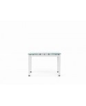 TEMP VECTOR BLANCO METAL VIDRIO PISO blanco moderno EXTENDABLE 110x70