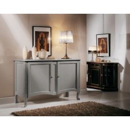 CABINET LAQUÉE DRESSER GREY SOLIDE