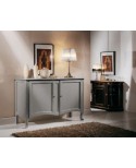 CABINET LAQUÉE DRESSER GREY SOLIDE