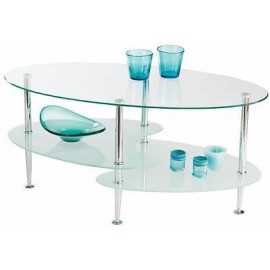 TAVOLINO MODERNO PIANO VETRO - MENSOLA VETRO X SALOTTO