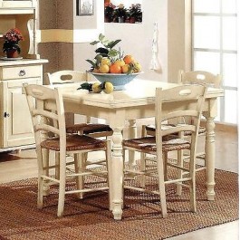 TABLE EN BOIS 100 X 70 PROROGATION ANTIQUE BLANC - IVORY - COULEURS DIVERS