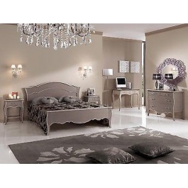 Doppelbett BETTSIDE Nachtstuhl DESK Farbe Antike TORTORA