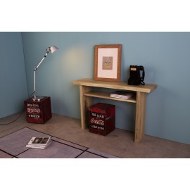CONSOLA DE MADERA NATURAL SÓLIDO