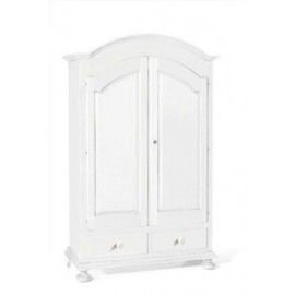 CABINET 2 PORTES 2 TIROIRS ART PAUVRES BLANC BRILLANT OPAQUE X CHAMBRE