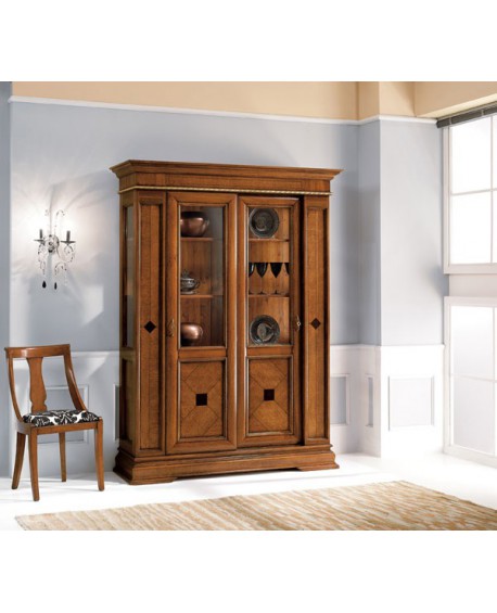 MADERA escaparate de varios colores puertas correderas