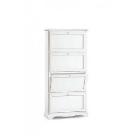 MOBILE SCARPIERA 4 ANTE LEGNO LACCATO BIANCO OPACO