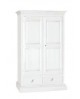 CABINET CABINET 2 PORTES 2 TIROIRS LAQUE BLANC MATT