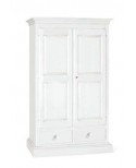 CABINET CABINET 2 PORTES 2 TIROIRS LAQUE BLANC MATT