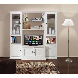MUR MODERNE BIBLIOTHEQUE Peintes BOIS BLANC MATT