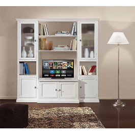 MUR MODERNE BIBLIOTHEQUE Peintes BOIS BLANC MATT