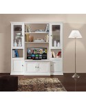 MUR MODERNE BIBLIOTHEQUE Peintes BOIS BLANC MATT