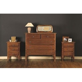 1 COMO '+ 2 x COMODINO LEGNOcolore walnut bedroom