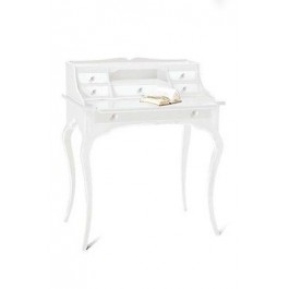 Escritorio de la tabla 5 cajones lacado BLANCO