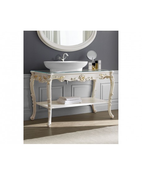 BATHROOM FURNITURE IN WOOD CRAFT - MADE IN ITALY
