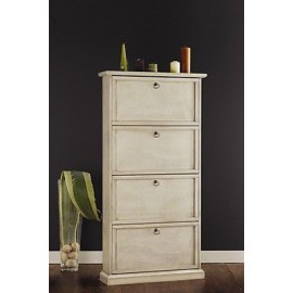 ZAPATO MUEBLE armario 4 puertas pintadas MARFIL ANTIQUE