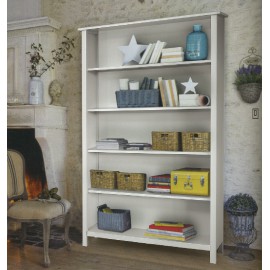 LIBREIA IN LEGNO COL BIANCO OPACO