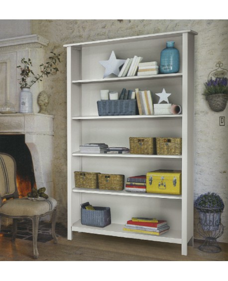 LIBREIA IN LEGNO COL BIANCO OPACO