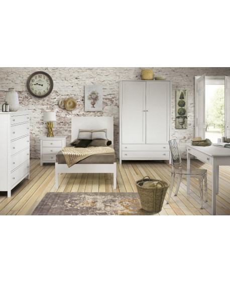 ARMADIO IN LEGNO COL BIANCO OPACO