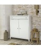 CREDENZA LIBRERIA SCARPIERA IN LEGNO COL BIANCO OPACO