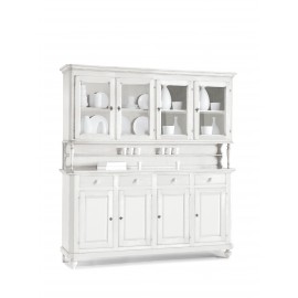 CREDENZA CRISTALLIERA IN LEGNO COLORE BIANCO OPACO