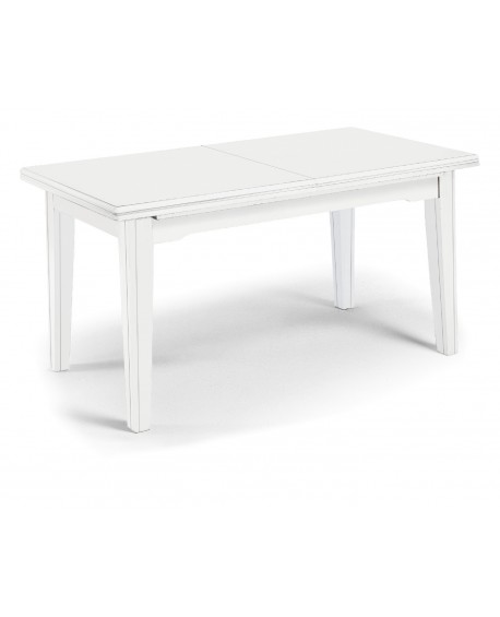 TAVOLO FRATTINO ALLUNGABILE 160X85 IN LEGNO COL BIANCO OPACO