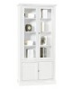 LIBRERIA VETRINA DISPENSA IN LEGNO COL BIANCO OPACO