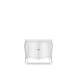 DRESSER ROND BOIS CABINET BLANC MATT