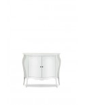 DRESSER ROND BOIS CABINET BLANC MATT