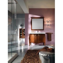 MÖBEL BADMÖBEL FARBE NUSSBAUM Schnitzkunst MIT SPIEGEL