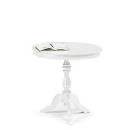 MATT WEISS ROUND TISCH DIAM 60 - ROUND MASSIVHOLZ HOLZ weiß lackiert