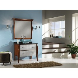 MÖBEL BADMÖBEL bemaltes Holz CRAFT ZWEIFÄRBIGE MIT SPIEGEL