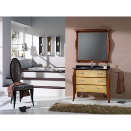 MÖBEL BADMÖBEL bemaltes Holz CRAFT ZWEIFÄRBIGE MIT SPIEGEL