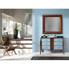 MÖBEL BADMÖBEL bemaltes Holz CRAFT ZWEIFÄRBIGE MIT SPIEGEL