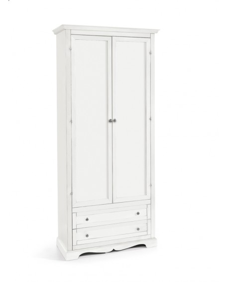 ARMADIO 2 ANTE IN LEGNO COLORE BIANCO OPACO