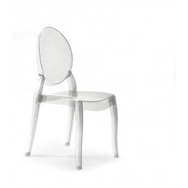 SEDIA MODERNA IN POLICARBONATO TRASPARENTE