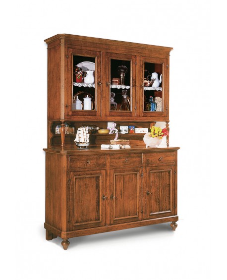 CREDENZA IN LEGNO MASSELLO COLORE NOCE - MADE IN ITALY