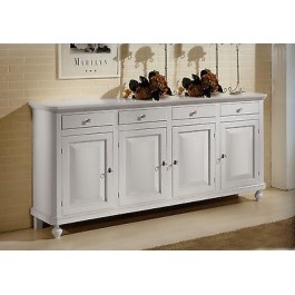 PORTES DU CABINET DE BASE CABINET 4 NAPOLETANA ART PAUVRES LAQUÉ BLANC OU IVORY