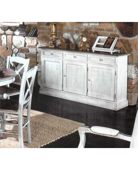 CREDENZA LEGNO DECORATO ANTICATO COME FOTO