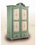 ARMADIO LEGNO MASSELLO DECORATO A MANO MADE IN ITALY