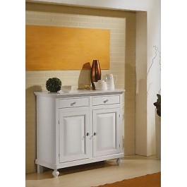 CABINET DE BASE DE CONVICTION napoletana 2 PORTES PEINTES BLANCHES