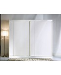 ARMOIRE 2 PORTES COULISSANTES BLANC EN BOIS PHOTO